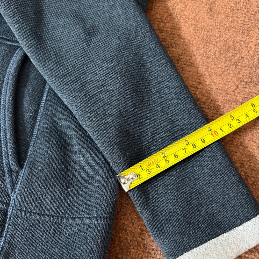 The North Face Crescent Hooded Fleece Jacket Womens Small Gray Full Zip Sweater - Picture 10 of 10
